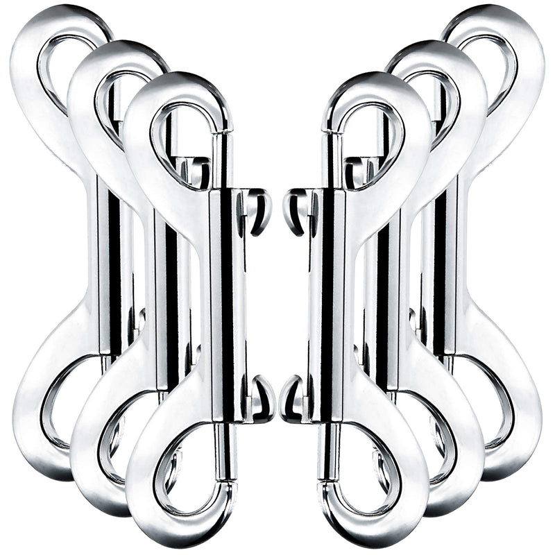 [Australia - AusPower] - Double Ended Bolt Snap Hook,3.5" Zinc Alloy Metal Clips Key Holder,Trigger Chain Clips,Pack of 6 6 Pack 