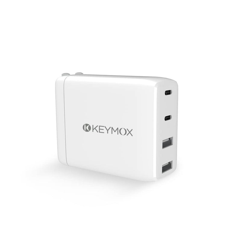 [Australia - AusPower] - USB C Charger, Keymox 100W 4-Port Desktop Type C Charging Station, Portable USB C PD Power Charger Adapter -2 USB C&2 QC 3.0 USB A Ports for MacBook Pro/Air, iPad, iPhone, Galaxy, Laptop and More 
