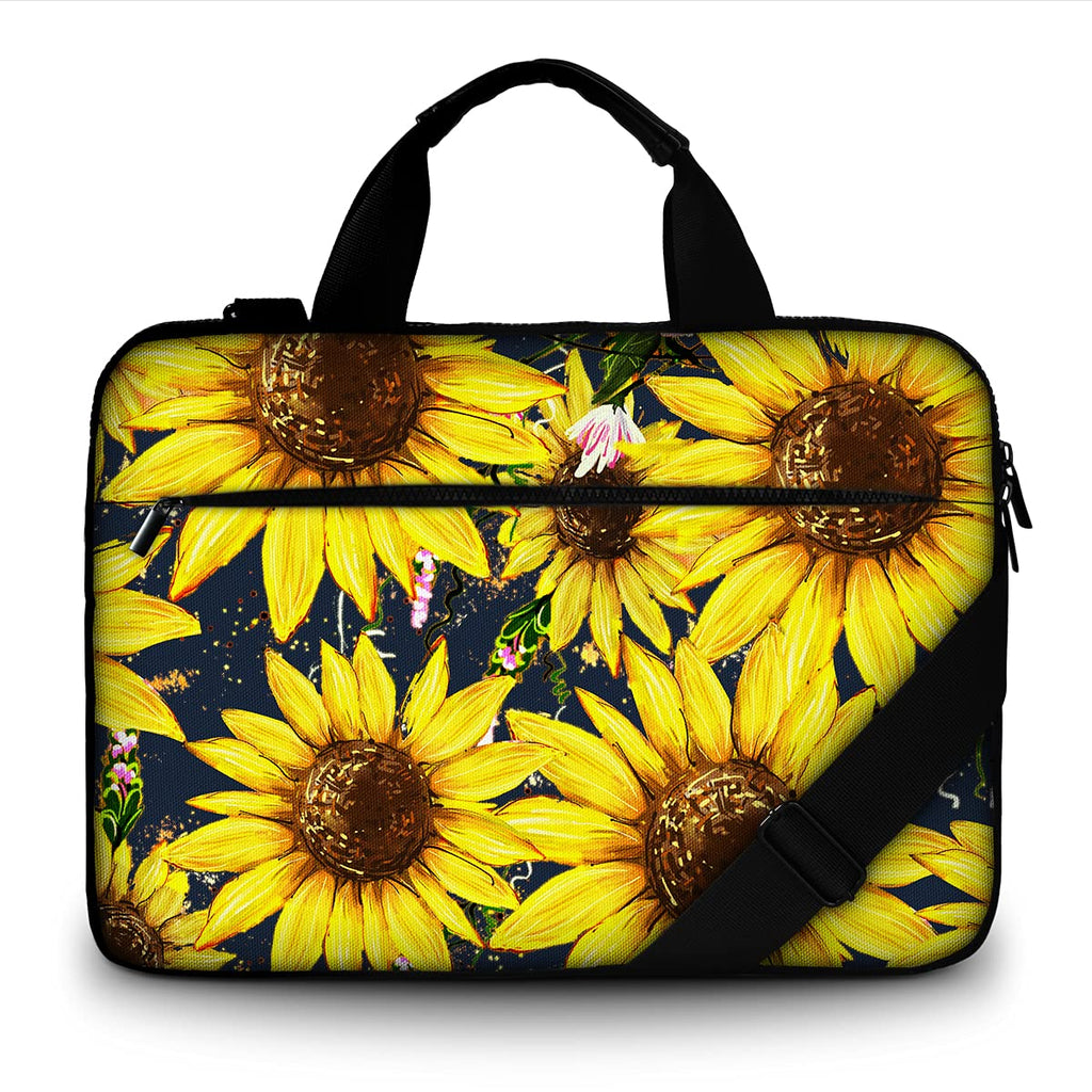 [Australia - AusPower] - 12" 13.3 inch Laptop Shoulder Bag Case 11.6 inch Canvas Computer Tablet Carrying Sleeve 13" Notebook Briefcase For Surface Pro 5 Acer Asus MacBook Samsung Chromebook(Sunflower) Sunflower 