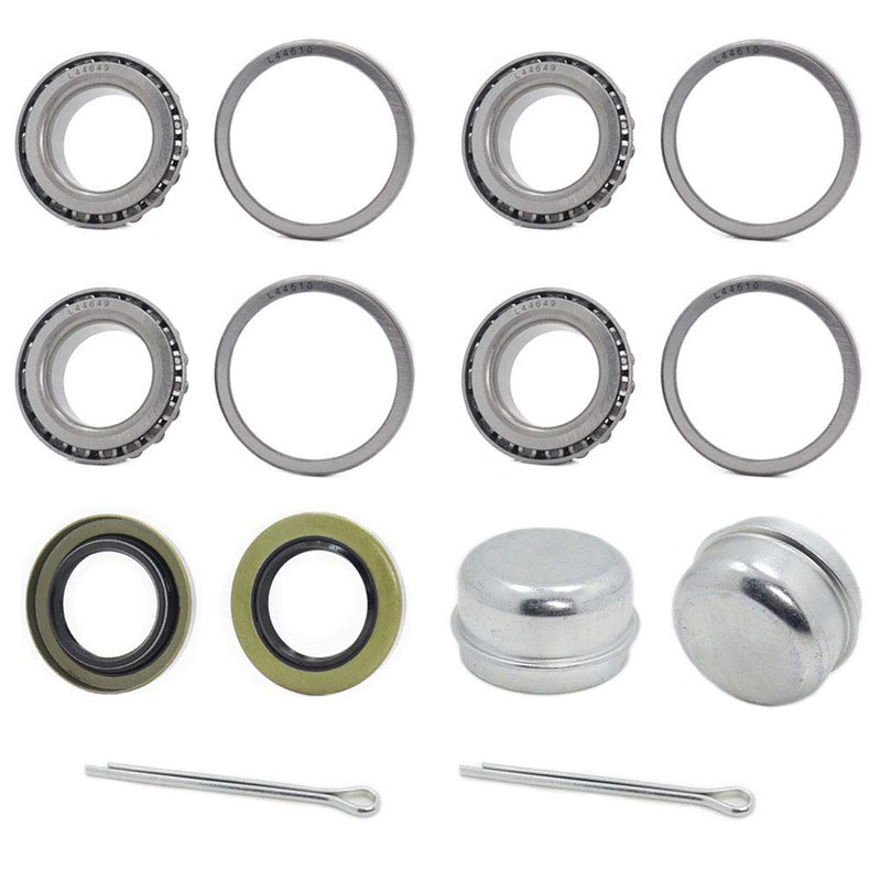 [Australia - AusPower] - 2 Set Fits for 1-1/16'' Axles Trailer Wheel Hub Bearings Kit, L44649/L44610,1.0625" ID, 1.9800" OD, 0.560" Width，12192TB Seal OD 1.980'',Dust Cover and Cotter Pin. 