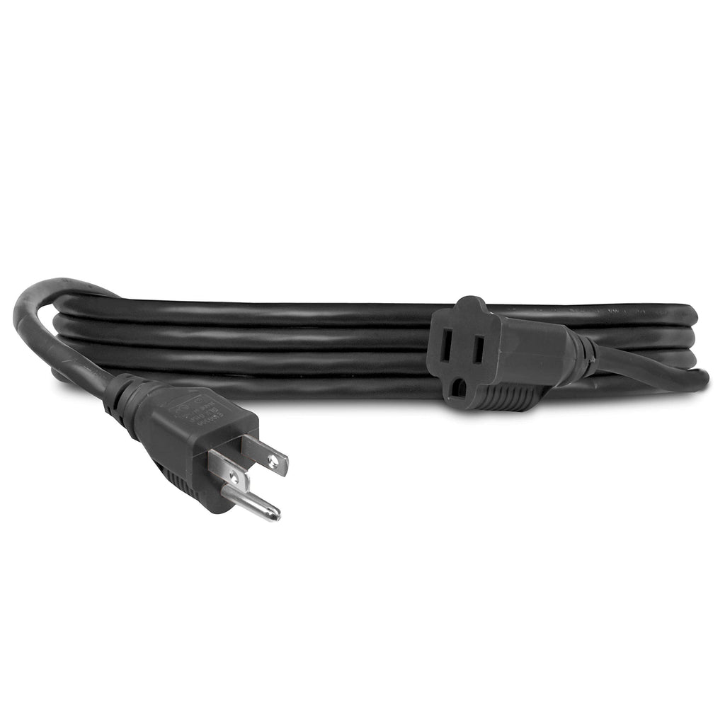 FIRMERST 1875W 3 Feet Extension Cord Low Profile Flat Plug 14Awg 15A Black  1