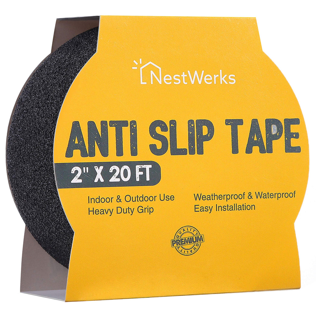 [Australia - AusPower] - Anti Slip Tape - Heavy Duty Grip Tape Roll and High Traction Non Slip Tape for Outdoor and Indoor Stairs and Steps. Easy to Apply Safety Non Skid Tape - 2" x 20' 2 inch 1 