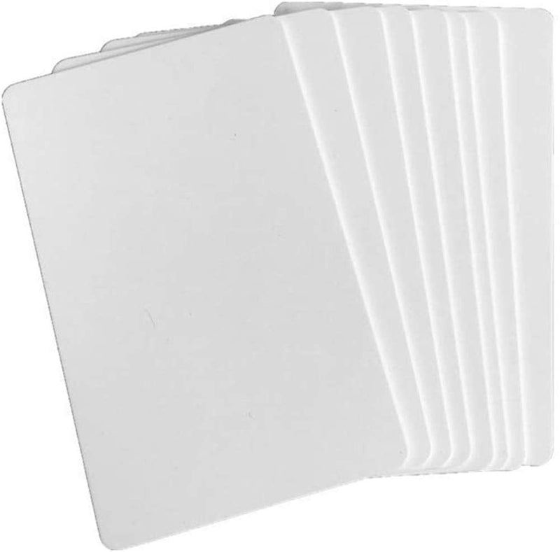 [Australia - AusPower] - 100pcs Printable Metal Business Card, Sublimation Blanks White Business Card for Promotion Gift Card Name Card Desk Number Tag Gift Metal Cards, 3.4''x2.1'' 