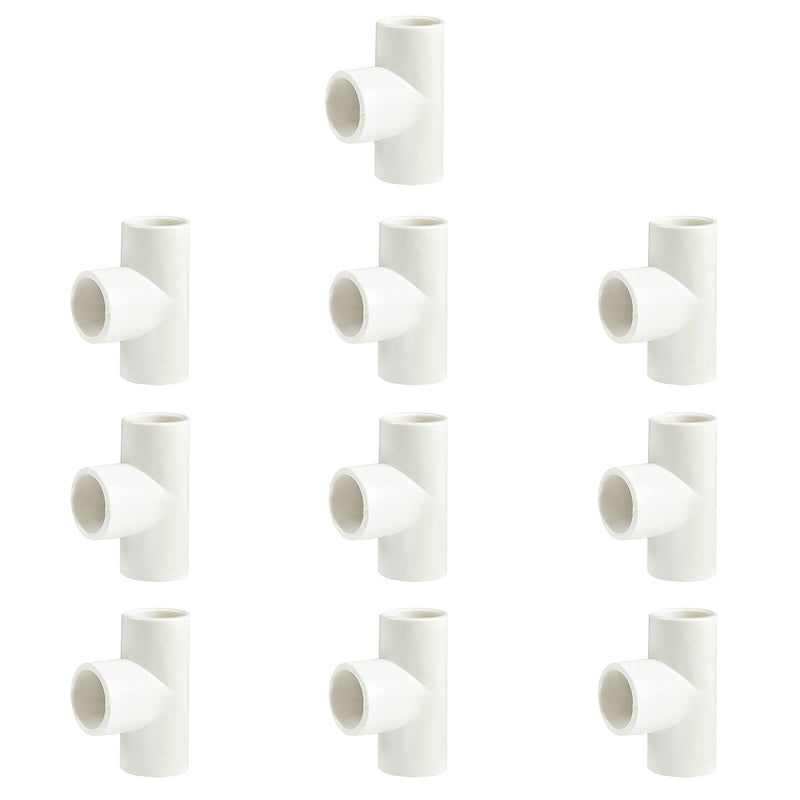 [Australia - AusPower] - FangKingNo 10pcs 1" 3-WayTee PVC fittings Pipe Fitting Coupling Adapter(Socket x Socket x Socket) Schedule 40 PVC Easy to Install and High Tensile for Home or Industrial Use-10pack （1 Inch) 10 1 Inch 