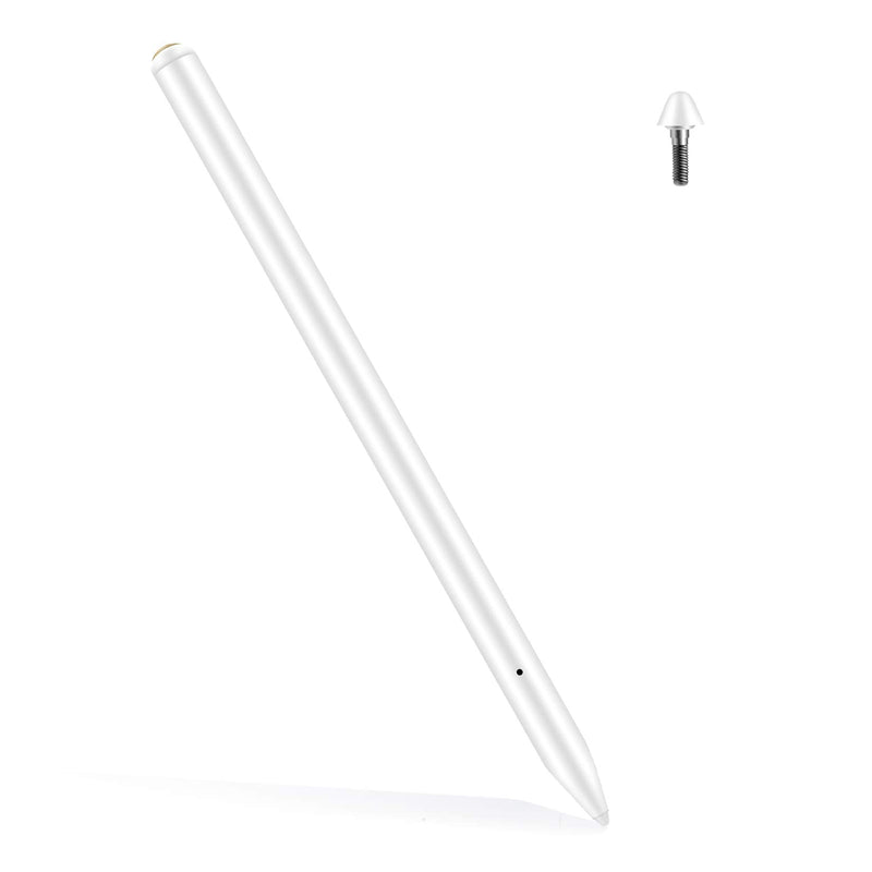 [Australia - AusPower] - Stylus Pen for iPad, Palm Rejection iPad Pencil for iPad Pro 2021 11/12.9 Inch(2018-2021), iPad 8th Generation, iPad 7/6th, iPad Air 4th/3rd, Upgraded Tilt Sensitivity Magnetic Stylus Pen,White 006 