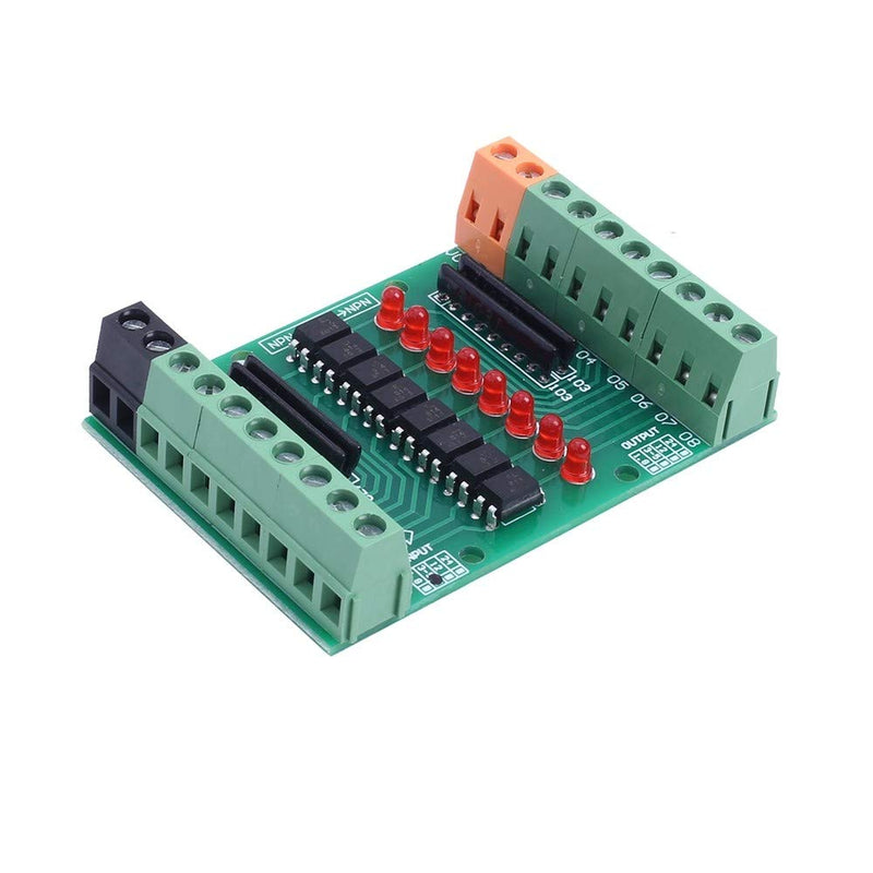 [Australia - AusPower] - 8-Channel Optocoupler Isolation Board, DC 3.3V 5V Driver Photoelectric Isolated Module PNP NPN Signal Converter Low High Level Output 
