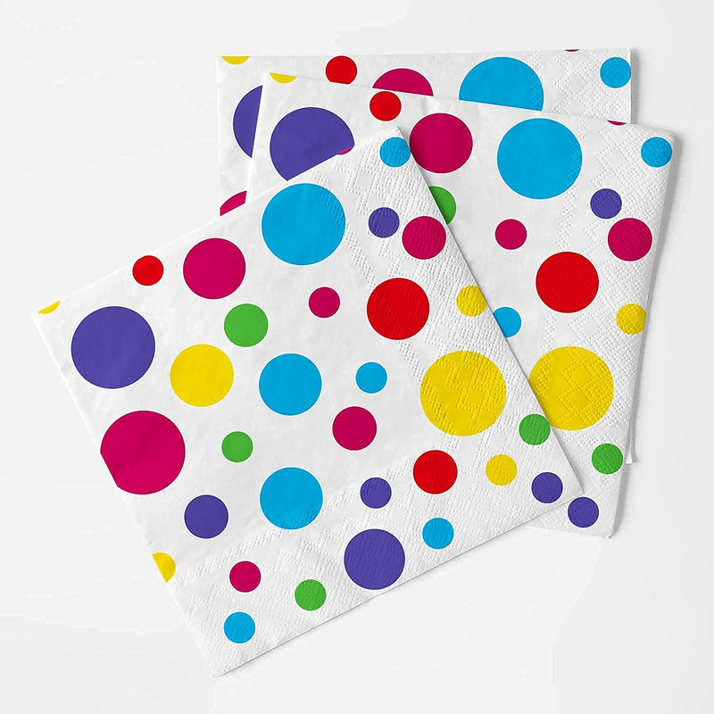 [Australia - AusPower] - Cocktail Napkins for Party and Wedding, 3-Ply Paper Napkins, Colourful Beverage Napkins Paper, Pack of 100 4.9″ x 4.9″ Folded 
