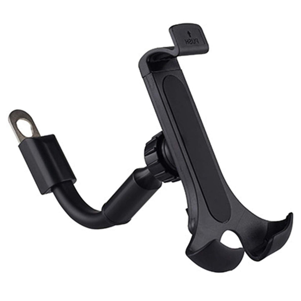 [Australia - AusPower] - Motorcycle Mirror Phone Mount, DHYSTAR Universal Cell Phone Holder Bracket Mount Stand for Motorcycle Bike, Moped Scooter, Motorbike, Adjustable Clamp Fits 4" to 7" Mobile Smartphones 