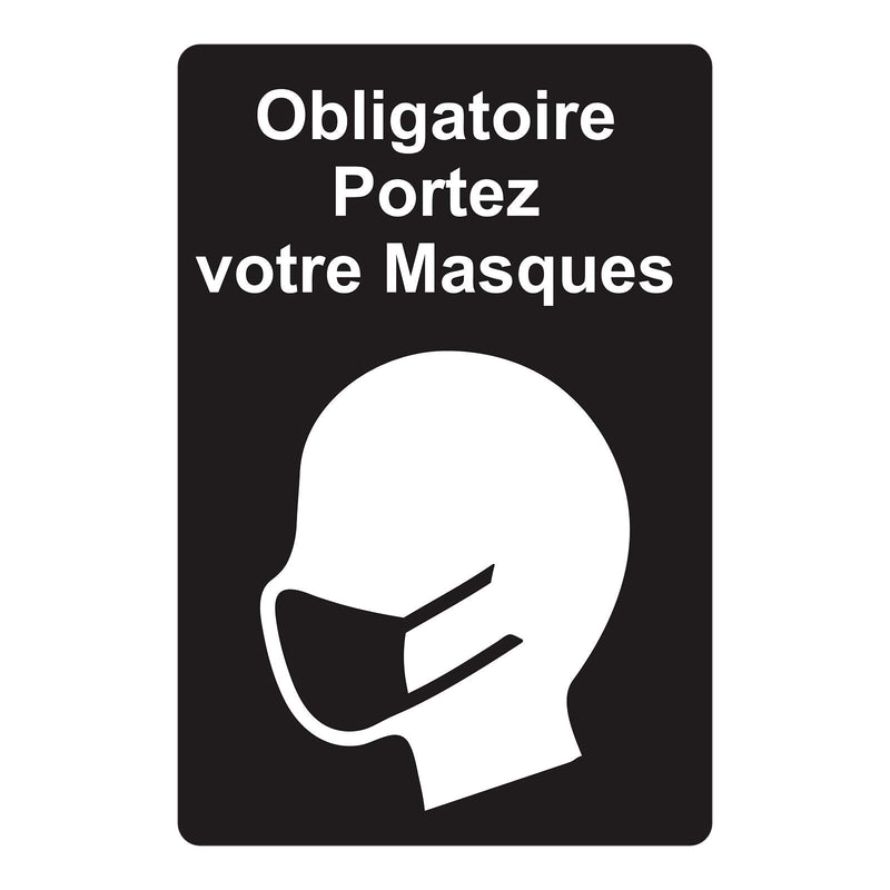 [Australia - AusPower] - Face Mask Required Wall Sign, French 