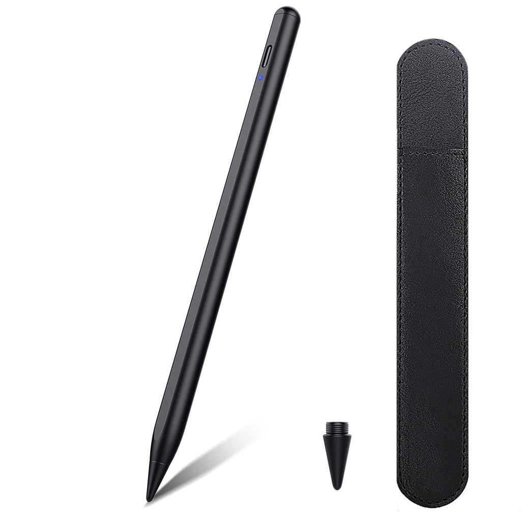 [Australia - AusPower] - TiMOVO Tilt Sensitivity Stylus Pen for Apple iPad(2018-2022) 6th/7th/8th/9th Generation/iPad Air 5th 4th 3th /ipad Pro 11/12.9 inch/Mini 5-6/,Magnetic Writing/Drawing Active Digital iPad Pencil,Black Black 
