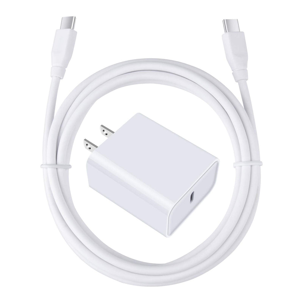 [Australia - AusPower] - USB C Fast Charger for Google Pixel 6 6 Pro 5 4 4A 4XL 3 3A 3XL 2 XL, Pad Pro 12.9/11, Samsung Galaxy S22 S21 S20 FE 5G Note 20 Ultra Z Fold 3 A10E, 20W 3A PD Power Adapter with 6FT Type C to C Cable White 