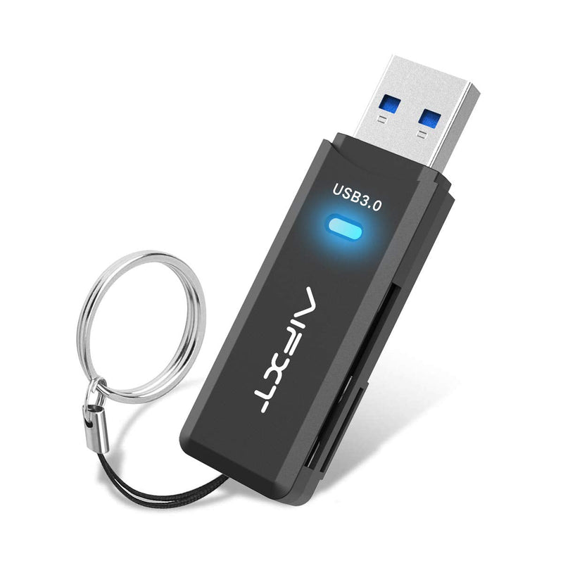 [Australia - AusPower] - SD Card Reader, AIFXT Portable USB 3.0 Dual Slot Flash Memory Card Adapter Hub for TF, SD, Micro SD, SDXC, SDHC, MMC, RS-MMC, Micro SDXC, Micro SDHC for PC, Laptop, Mac, Windows, Linux, Chrome 
