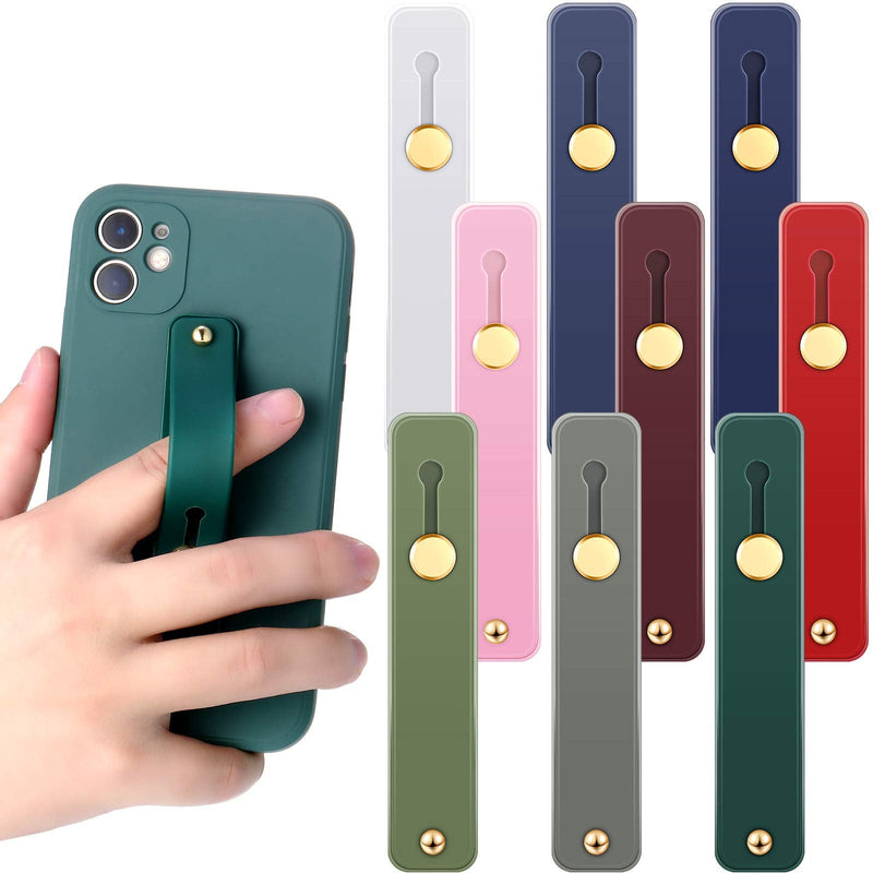 [Australia - AusPower] - Weewooday 9 Pieces Phone Grip Holders Assorted Colors Telescopic Phone Finger Strap Stretch Phone Grips Band Loop Finger Kickstand for Smartphones Small Tablets (Classic Colors) Classic Colors 