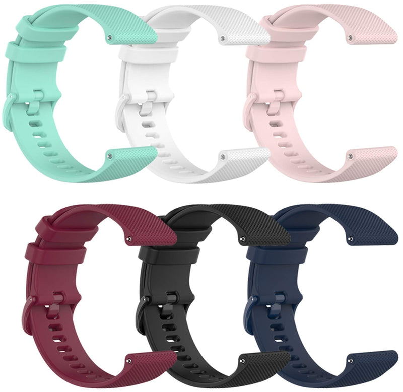 [Australia - AusPower] - TenCloud 6-Pack Bands Compatible with Umidigi Uwatch 2S 3S 22mm Wrist Strap Quick Release Waterproof Soft Silicone Band for Uwatch 3S Smartwatch (Multi-ColoredB) Multi-ColoredB 