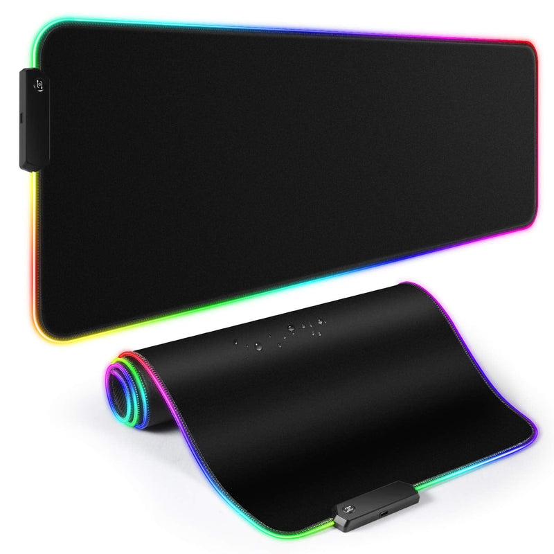 [Australia - AusPower] - YXLILI Mouse Pad Gaming Large Mouse Pads for Keyboard and Mouse Extended RGB Mouse Mat, 12 Lighting Modes, Waterproof, Non-Slip Rubber Base XXL Mousepads for Desk Computer PC Laptop-31.5 X 12inches X-Large 