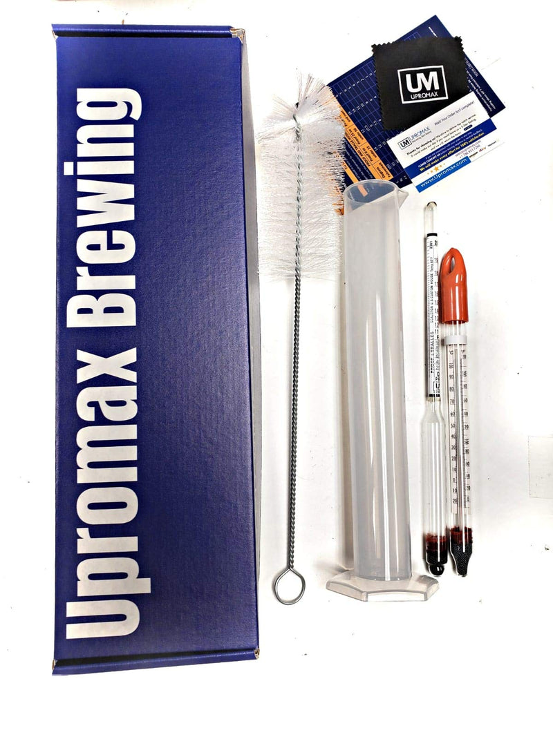 [Australia - AusPower] - UPROMAX Hydrometer Alcohol Meter Test Kit: Distilled Alcohol 0-200 Proof Deluxe Set Traceable Alcoholmeter with Unbreakable Jar for Proofing Distilled Spirits 