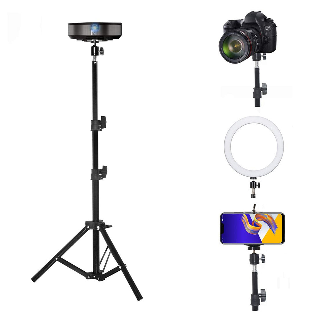 [Australia - AusPower] - Projector Tripod Stand Height Adjustable 18-39 Inches,Adjustable Tripod Mount Floor Stand, with 360°Swivel Ball Head for Mini Smartphone,Projector,Camera, Webcam 17.5-38in 