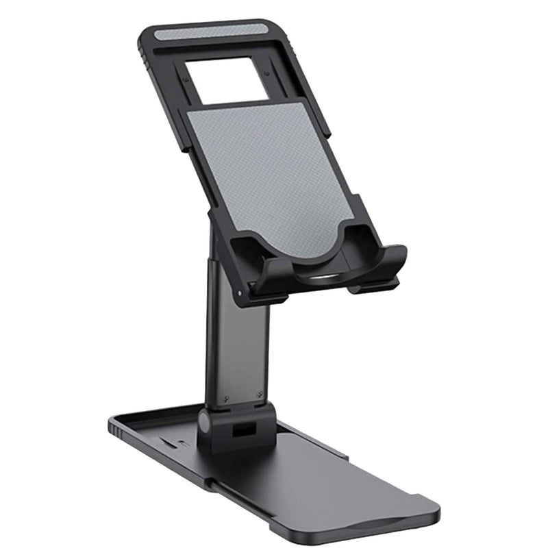 [Australia - AusPower] - EASY1SELECT Extendable Sturdy Upgrade Phone Stand Holder Home Office Desk Essential Phone Accessories, Compatible with iPhone 12 iPad Pro, All Android Phones and Tablet Black and White (Black) 