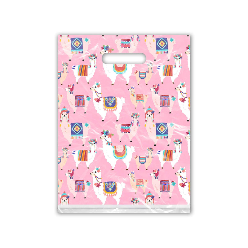 [Australia - AusPower] - 9x12 (100) Pink Llamas Designer Retail Boutique Merchandise Bags with Handles Premium Printed Shopping Bags 