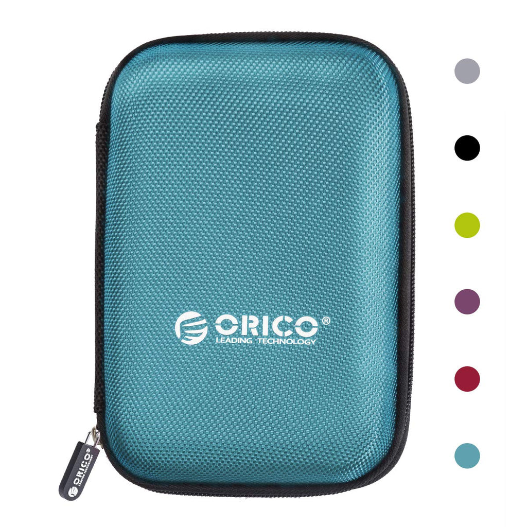 [Australia - AusPower] - ORICO Hard Drive Case 2.5 inch External Drive Storage Carrying Bag Waterproof Shockproof with Inner Size 5.5x3.5x1.0inch for Organizing HDD and Electronic Accessories, Blue(PHD-25) 