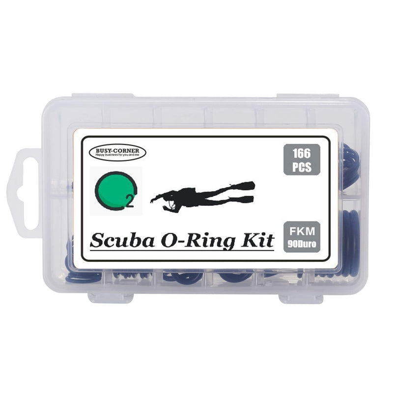 [Australia - AusPower] - BUSY-CORNER 166 Pieces Scuba O-Ring Kit Scuba Diving Rubber Orings, for Dive Hoses Ring Diving Dive Gear Equipment Scuba Tanks 