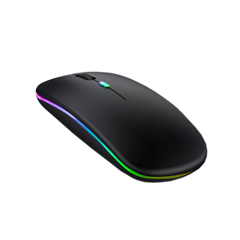 [Australia - AusPower] - S & E TEACHER'S EDITION LED Wireless Mouse, Matte Black, Slim Rechargeable Wireless Silent Mouse, 2.4G Portable USB Optical Wireless Computer Mice with USB Receiver. Wireless Mouse Silver Black 