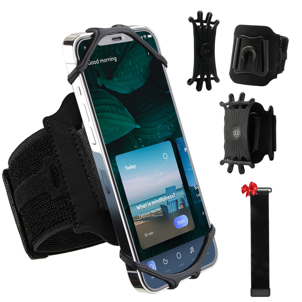 [Australia - AusPower] - Famiry Running Phone Holder Armband Sports 360°Rotation & Detachable Lightweight for Women & Men, Cell Bands for All iPhone 13/12/11 Pro X/XS/XR Samsung Galaxy S10 Smartphone ( Black/4.5"-7'' ) 