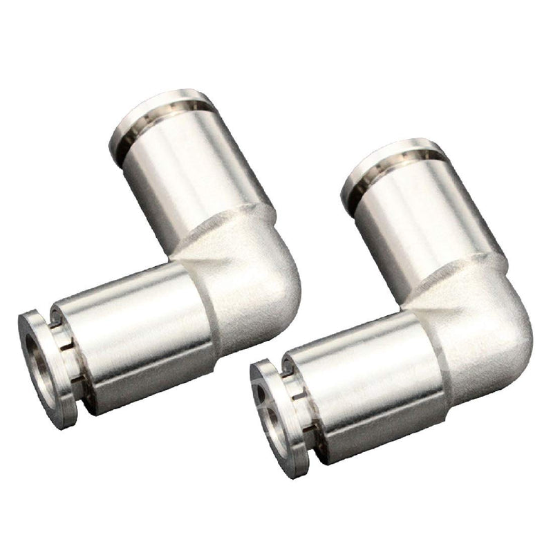 [Australia - AusPower] - Beduan Pneumatic Push to Connect Fittings 5/32" OD Elbow Nickel-Plated Brass Connector Push Lock Union Fitting (Pack of 2) 5/32" OD(2Pcs) 