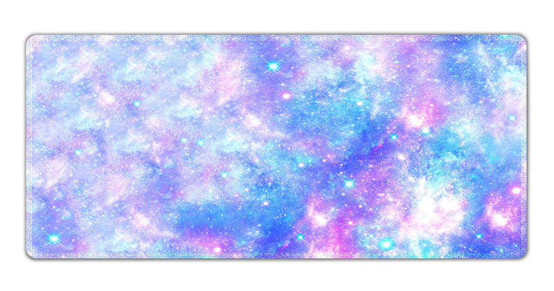 [Australia - AusPower] - Large Mouse Pad Desk Mat, Extended Gaming Mouse Pad 35.4" x 15.7" XXL Keyboard Laptop Mousepad with Stitched Edges Non Slip Base, Water-Resistant Computer Desk Pad for Office and Home (Blue Galaxy) Blue Galaxy 