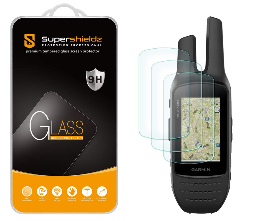 [Australia - AusPower] - (3 Pack) Supershieldz Designed for Garmin Rino 750 755T Tempered Glass Screen Protector, Anti Scratch, Bubble Free 