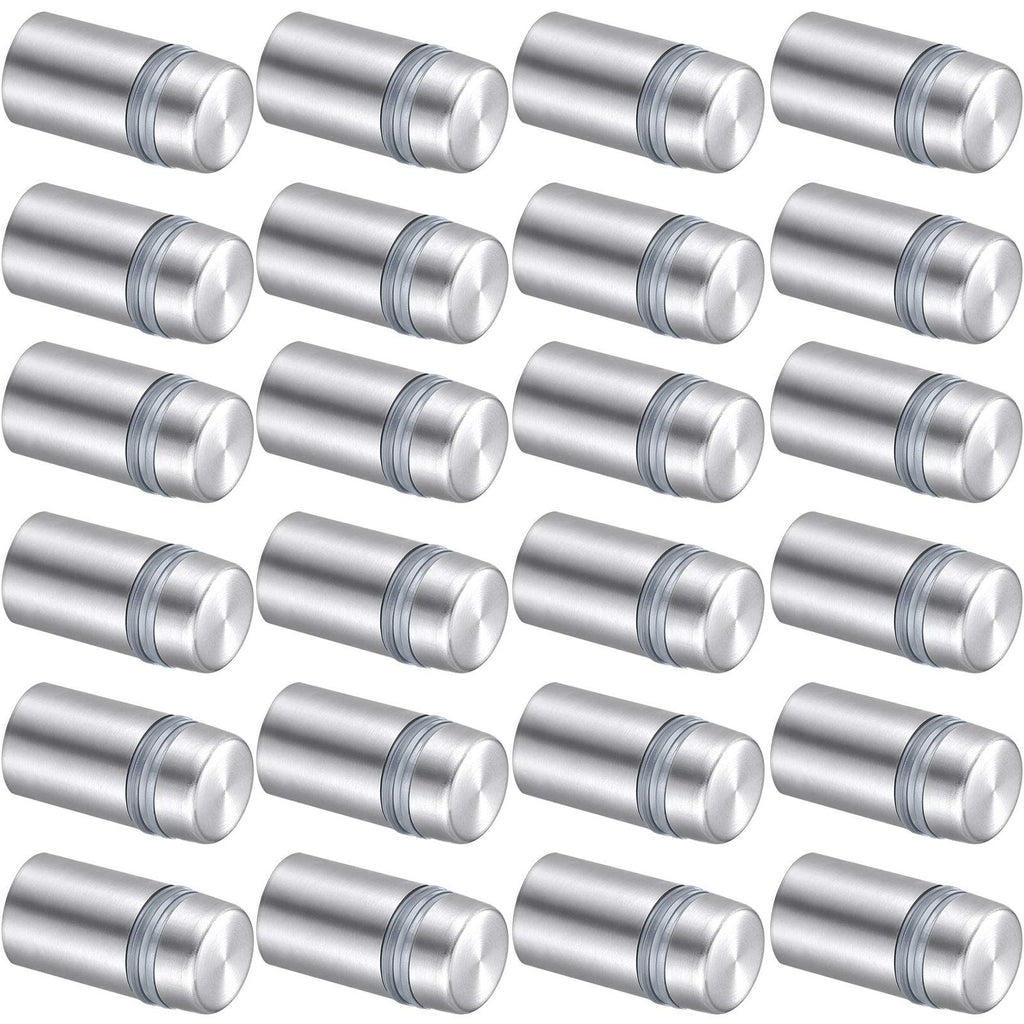 [Australia - AusPower] - 1/2 x 3/4 Inch Sign Standoff Screws Advertising Screws Stainless Steel Wall Standoff Mounts for Glass Acrylic Signs (24 Pieces) 24 