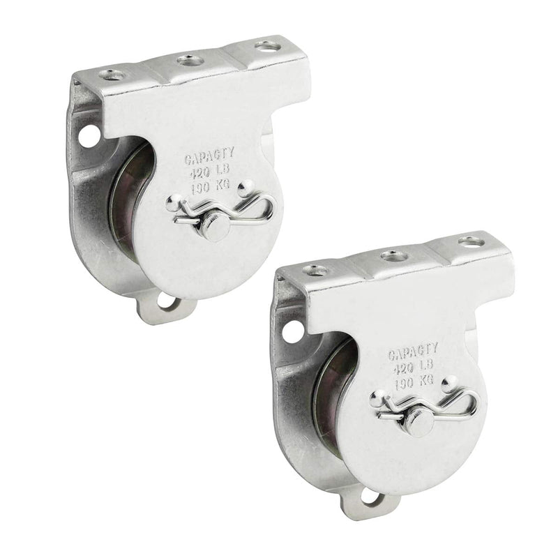 [Australia - AusPower] - Leadrise Hardware N233-247 3219BC Ceiling Mount Single Pulley Wall Mount Pulley Ceiling Pulley in Zinc, 1-1/2", 2 Pack 