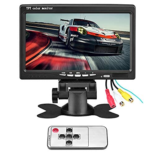[Australia - AusPower] - Vehicle On-Dash Backup Monitor, 7" Digital HD Car TFT LCD Color Screen Display with 2 Video Input for Rear View Camera (1024 X 600) No Cam 1024 X 600 