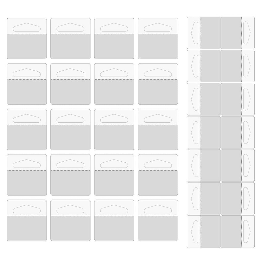 [Australia - AusPower] - WYKOO 308 Pieces Slot Hole Adhesive Hang Tabs, Plastic Retail Hang Tags, Hanging Tags Folding Tabs for Store Retail Display, 1 1/2 x 1 1/2 Inch 