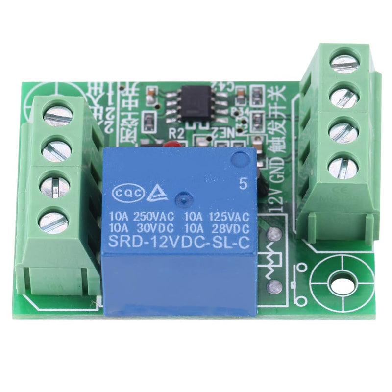 [Australia - AusPower] - Relay Module, Bistable Switch with Screw Terminals Bistable Circuit Relay, DC 12V Easy to Use Convenient for 12V DC Trigger Switch 