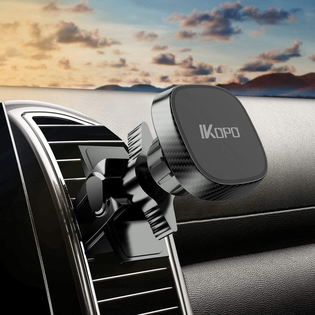 [Australia - AusPower] - Car Phone Magnetic Mount, IKOPO Metal Cell Phone Holder for Car Air Vent with Strong Magnet Suitable for iPhone, Samsung, LG, GPS, and More 