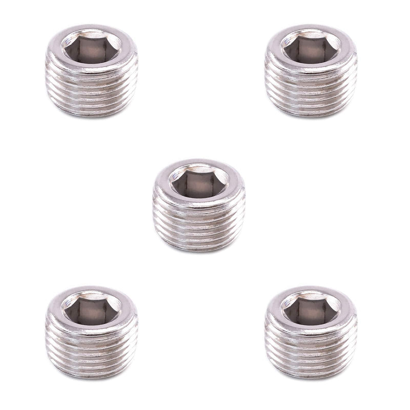 [Australia - AusPower] - Hilitchi 304 Stainless Steel Pipe Fitting Pipe Plug Fitting NPT Male Plug (3/8-5Pcs) 3/8-5PCS 