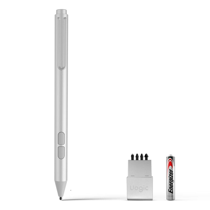 [Australia - AusPower] - Uogic Pen for Microsoft Surface, [Upgraded] 4096 Pressure Sensitivity Palm Rejection Stylus, Compatible with New Surface Pro 8 & Pro 7/Laptop Studio/Go 3/Duo 2 Silver 