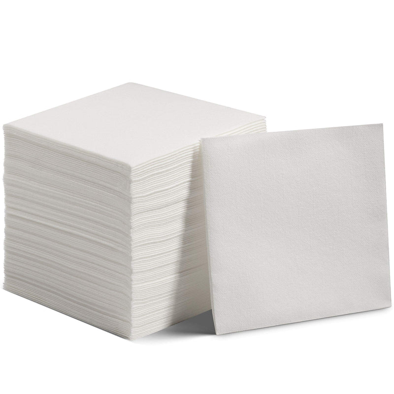 [Australia - AusPower] - 200 Linen-Feel Dessert And Beverage Napkins - Disposable Cloth-Like Cocktail Paper Napkins - Soft and Absorbent For Bar, Restaurant, Café, Wedding, Parties (200-Pack) 