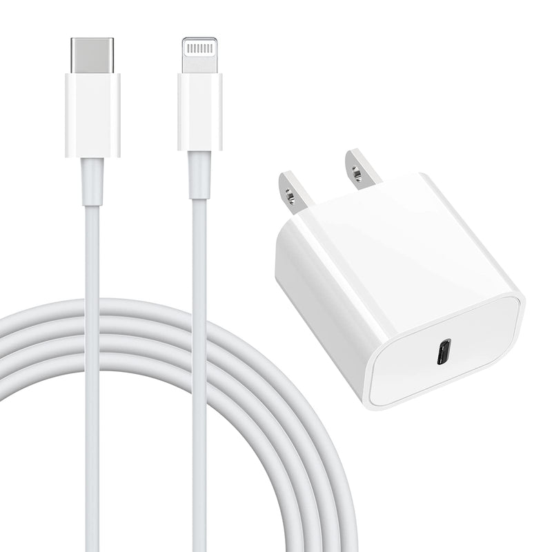 [Australia - AusPower] - iPhone Charger, Amoner Fast Wall Charger 20W PD USB C Charger Vertical Port with [Apple MFi Certified] 3FT C to Lightning Cable for iPhone13/12/12Pro/12ProMax/11/Pro/11ProMax/XR/XS/8/SE and More White 