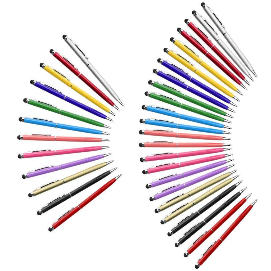 [Australia - AusPower] - 36 Pack Stylus Pens innhom Stylus Pen for Touch Screens Compatible with iPad iPhone Tablets Samsung Kindle and Black Ink Ballpoint Pens-2 in 1 Stylists Pens 