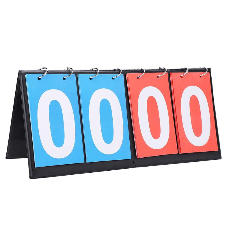 [Australia - AusPower] - Yosoo Health Gear 4 Digit Score Keeper Score Flipper, Lightweight Portable Sports Scoreboard for Games Basketball Tennis Table Blue Red 