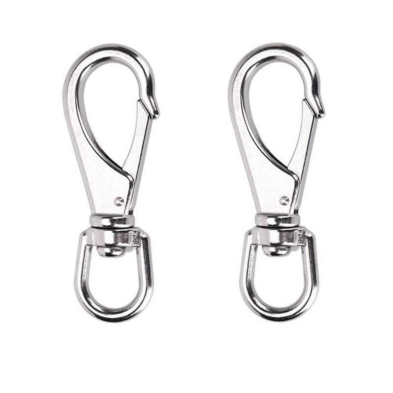 [Australia - AusPower] - MIKMAYTOO Stainless Steel Swivel Eye Snap Hook, Snap Clips Scuba Diving Clips, Bird Feeders, Lag Clips, Flag Pole Rope, Dog Leash Hook, Keychains, Anchor Chain M4-2PCS 