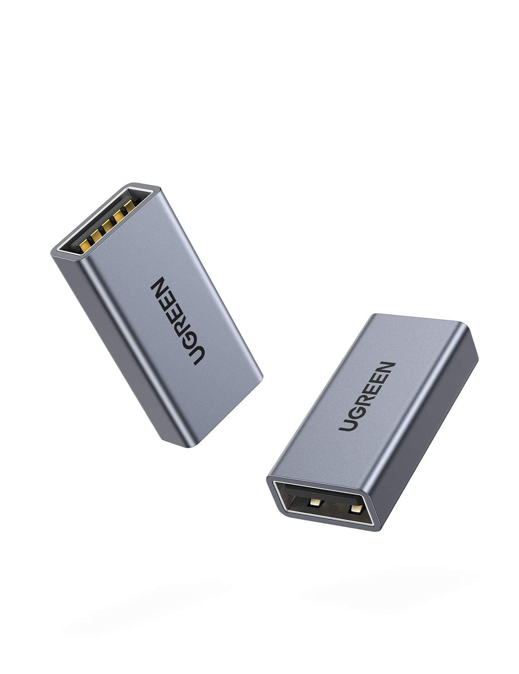 [Australia - AusPower] - UGREEN USB to USB Adapter, 2 Pack USB 3.0 Type A Female to Female Adapter, Aluminum Extension Connector USB 3.0 Coupler Female to Female Adapter 