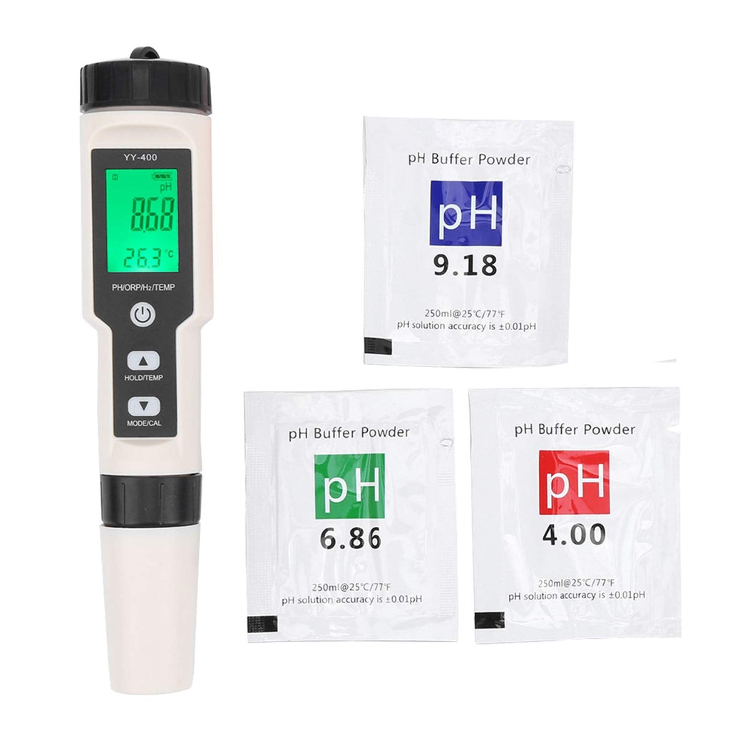 [Australia - AusPower] - 4 in 1 Portable Water Quality Monitor Test Pen 0.01-14.00pH Measuring Range PH ORP H2 Temperature Tester YY-400 