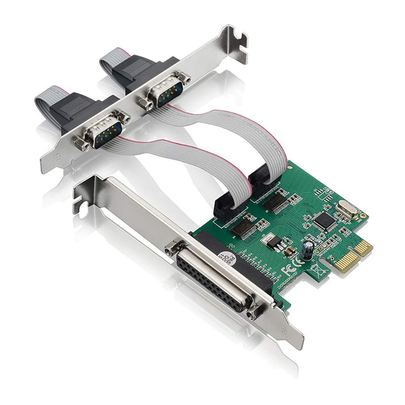 [Australia - AusPower] - X-MEDIA XM-PEX-1P2S PCI-E Parallel Serial Combo Card, (1) Parallel, (2) Serial RS232 PCI Express (PCIe x1) Adapter Card - WCH382L Chipset - Supports ECP/EPP/SPP & 16C550 UART 