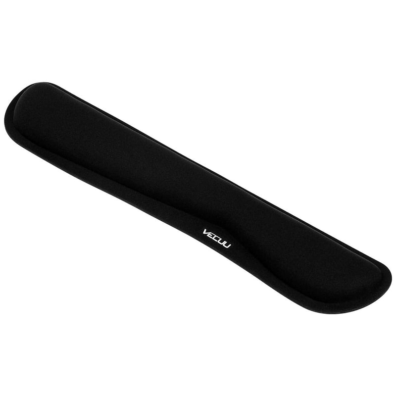 [Australia - AusPower] - VECUU Keyboard Wrist Rest, Keyboard Pad with Ergonomic Raised Memory Foam for Easy Typing & Pain Relief, Anti-Slip Wrist Support for Keyboard Suit for Computer, Laptop, Office, PC Gaming (Black) 