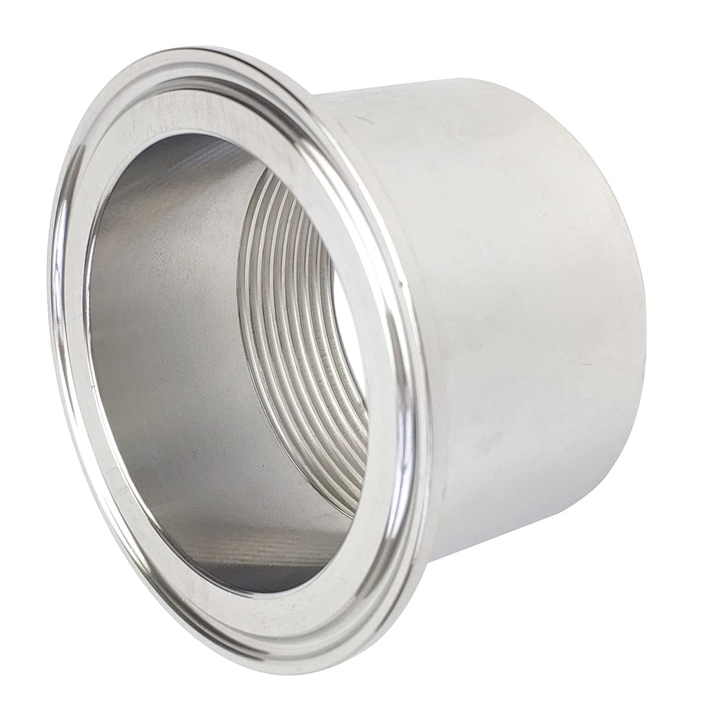 [Australia - AusPower] - LOZOME 2" NPT Sanitary Female Threaded Pipe Fitting to 2.5" Tri Clamp OD 77.5mm Ferrule Flange Pipe Size: 2" （fit 2.5 Inch Tri clamp） 