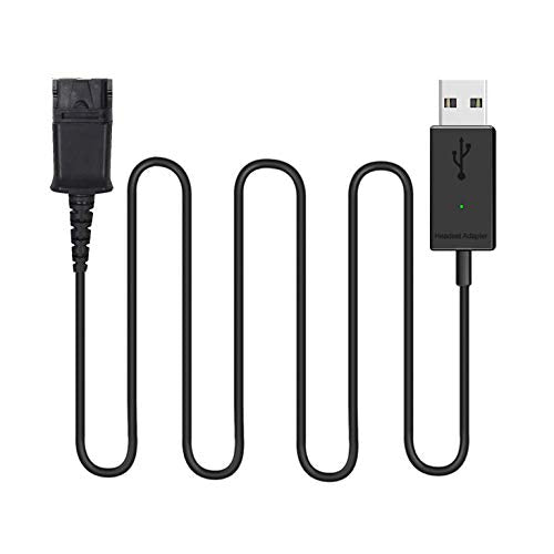 [Australia - AusPower] - VoiceJoy USB Adapter Compatible with Plantronics Quick Disconnect (QD) Wired Headset (Connects Headset to PC, Laptop and Softphones) A12 USB Adapter 