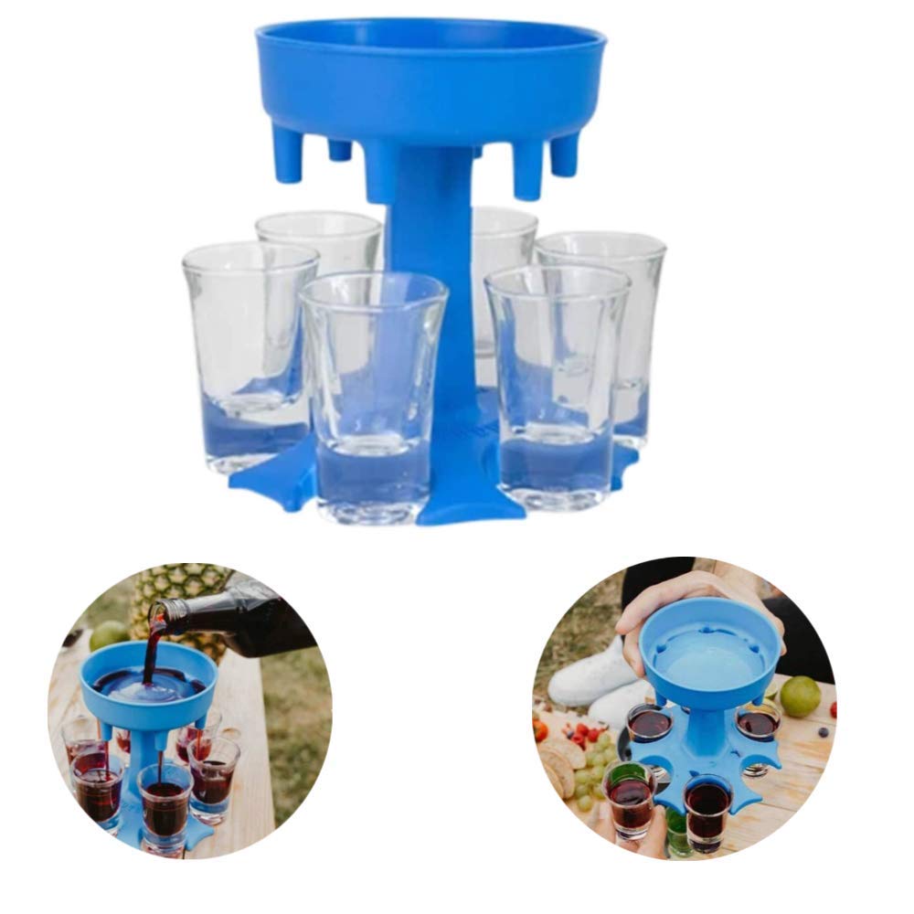 [Australia - AusPower] - Bridal Shot Glass Dispenser, Glasses Hanging Holder Stand Rack, Drinking Liquor Dispenser, Carry Caddy Dispenser, for Bar Cocktail Party Weekand Camping (Blue) Blue 